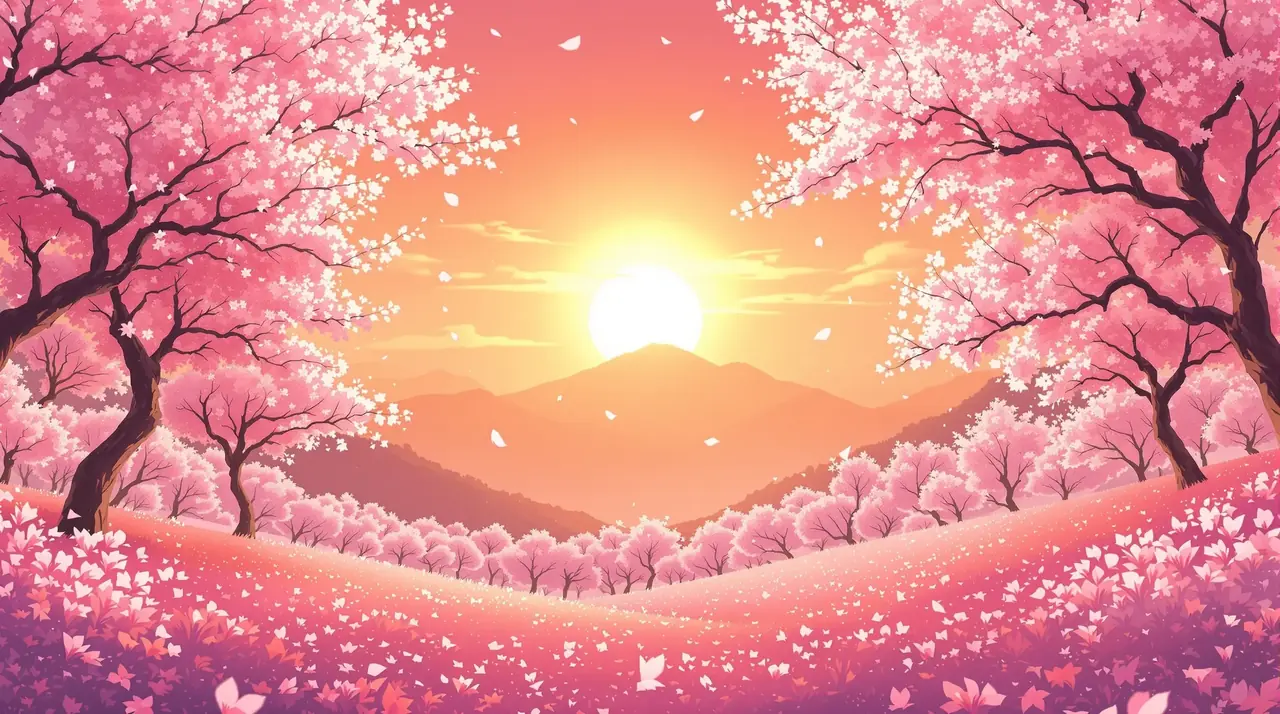 漫蛙网页版首屏樱花花瓣画报背景